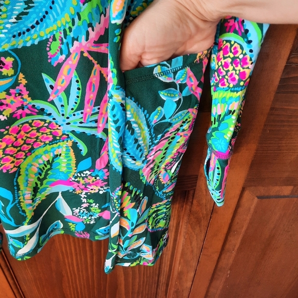 Lilly Pulitzer Jolena Dress UPF 50+ Multi Sunshine Jungle With Shorts Size Large - Picture 6 of 16